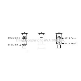 Expansionsventil, Klimaanlage PE1349 für PEUGEOT