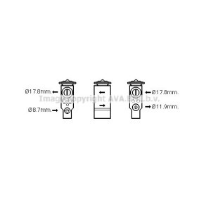 Expansionsventil, Klimaanlage PE1367 für 206 Schrägheck (2A/C) für 112,42 CHF