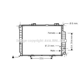 Achetez des Radiateur du moteur PRASCO VW2134 à prix pour 57,54 €
