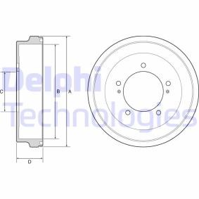 Bremstrommel BF512 von DELPHI günstig für 46,69 € online kaufen