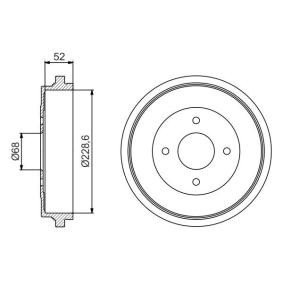 Bremstrommel für NISSAN von BOSCH