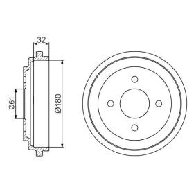 Bremstrommel für NISSAN von BOSCH