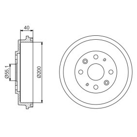 Bremstrommel von BOSCH für 121 II (DB) günstig online kaufen