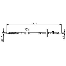 Handbremsseil 1 987 482 503 von BOSCH günstig für 26,16 € online kaufen