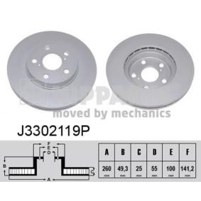 Achetez des Disque de frein NIPPARTS J3302119P à prix pour 52,03 €