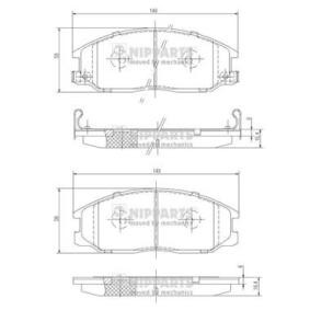 Achetez des Plaquettes de frein NIPPARTS J3600526 à prix pour 45,39 €