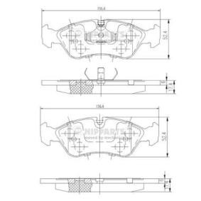 Achetez des Plaquettes de frein NIPPARTS J3600900 à prix pour 32,60 €