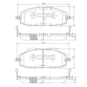 Achetez des Plaquettes de frein NIPPARTS J3601070 à prix pour 32,63 €