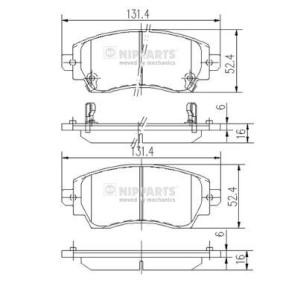 Achetez des Plaquettes de frein NIPPARTS J3602089 à prix pour 30,08 €