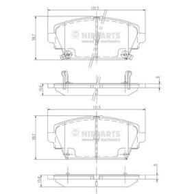 Achetez des Plaquettes de frein NIPPARTS J3604047 à prix pour 30,36 €