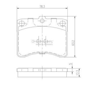Achetez des Plaquettes de frein NIPPARTS J3606005 à prix pour 22,60 €