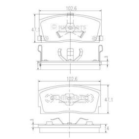 Achetez des Plaquettes de frein NIPPARTS J3606006 à prix pour 26,25 €