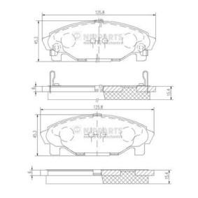Achetez des Plaquettes de frein NIPPARTS J3606011 à prix pour 30,33 €