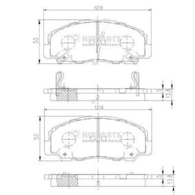 Achetez des Plaquettes de frein NIPPARTS J3606012 à prix pour 30,10 €