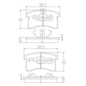 Achetez des Plaquettes de frein NIPPARTS J3606015 à prix pour 26,13 €