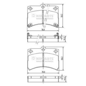 Achetez des Plaquettes de frein NIPPARTS J3606020 à prix pour 27,35 €