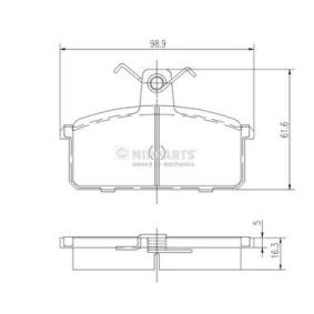 Achetez des Plaquettes de frein NIPPARTS J3608008 à prix pour 29,22 €