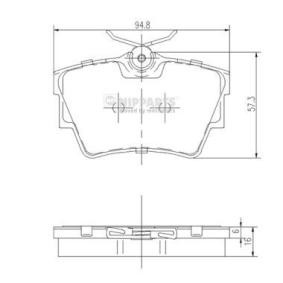 Köp Bromsbelägg av NIPPARTS J3611047 till det låga priset 377,19 kr