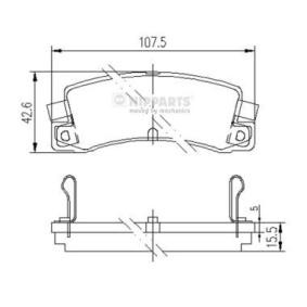 Achetez des Plaquettes de frein NIPPARTS J3612008 à prix pour 26,30 €