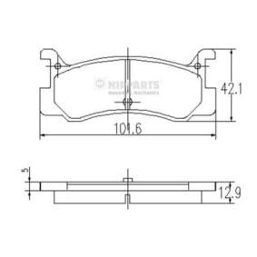 Achetez des Plaquettes de frein NIPPARTS J3613003 à prix pour 22,86 €