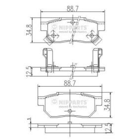 Achetez des Plaquettes de frein NIPPARTS J3614004 à prix pour 28,55 €