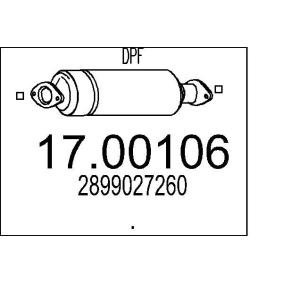 Köp Partikelfilter (DPF) av MTS 17.00106 till det låga priset 7910,42 kr