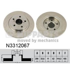 Achetez des Disque de frein NIPPARTS N3312067 à prix pour 55,63 €