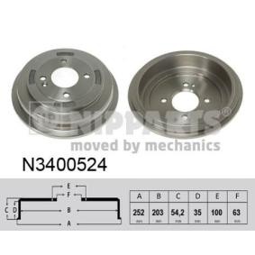Comprar Tambor de freno de NIPPARTS N3400524 a bajo precio de 41,14 €