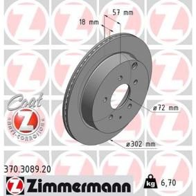 Bremsscheibe für MAZDA von ZIMMERMANN