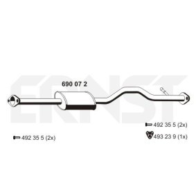 Achetez des Silencieux intermédiaire ERNST 690072 à prix pour 124,61 €