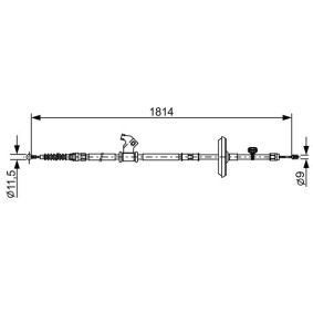 Handbremsseil 1 987 482 502 von BOSCH günstig für 24,62 € online kaufen
