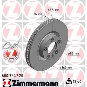 Bremsscheibe 600.3247.20 von ZIMMERMANN günstig für 129,94 € online kaufen