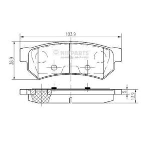 Achetez des Plaquettes de frein NIPPARTS N3610907 à prix pour 25,07 €