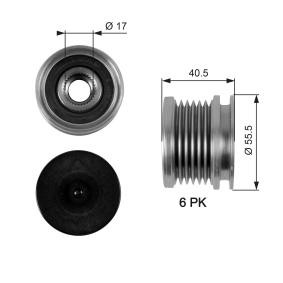 Achetez des Poulie roue libre, alternateur GATES OAP7040 à prix pour 52,95 €