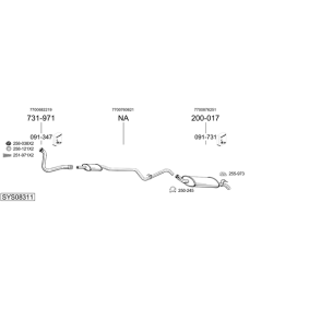 Achetez des Tuyau d'échappement BOSAL 750-083 à prix pour 81,25 €
