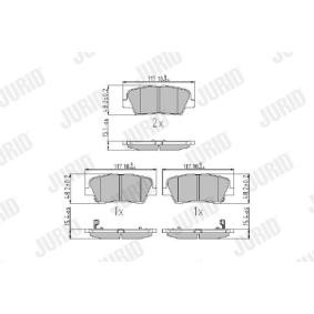 Acquista Kit pastiglie freni da JURID 572639J a buon mercato per soli 31,78 €