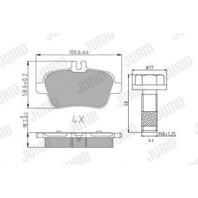 Acquista Kit pastiglie freni da JURID 573370J a buon mercato per soli 32,48 €