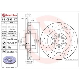 Achetez des Cylindre de roue BREMBO A 12 665 à prix pour 16,31 €