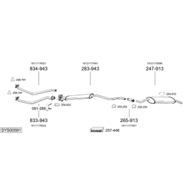 Acquista Silenziatore centrale da BOSAL online per Astra Mk III (F) Station Wagon (T92) a prezzi moderati
