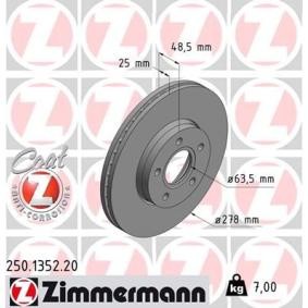 Bremsscheibe 250.1352.20 von ZIMMERMANN günstig für 58,09 € online kaufen