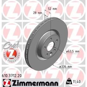 Bremsscheibe 610.3712.20 von ZIMMERMANN günstig für 80,49 € online kaufen