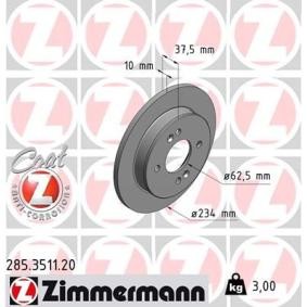Bremsscheibe 285.3511.20 von ZIMMERMANN günstig für 43,25 € online kaufen