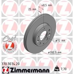 Bremsscheibe 370.3074.20 von ZIMMERMANN günstig für 58,81 € online kaufen