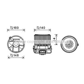 Achetez des Moteur électrique, pulseur d'air d'habitacle PRASCO PE8369 à prix pour 158,28 €