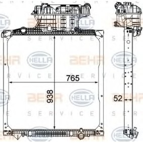 Kjøp Radiator, motorkjøling av HELLA 8MK 376 750-541 til den lave prisen 12891,40 NOK