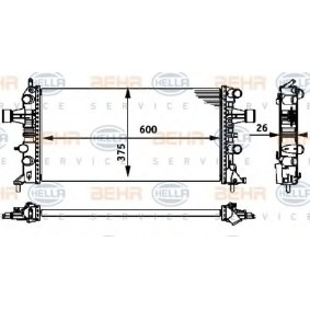 Achetez des Radiateur du moteur HELLA 8MK 376 710-664 à prix pour 99,07 €