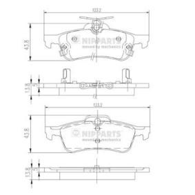 Achetez des Plaquettes de frein NIPPARTS N3612036 à prix pour 34,57 €