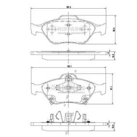 Achetez des Plaquettes de frein NIPPARTS N3602130 à prix pour 45,28 €