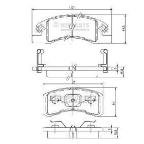 Achetez des Plaquettes de frein NIPPARTS N3606021 à prix pour 30,02 €