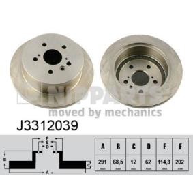 Achetez des Disque de frein NIPPARTS J3312039 à prix pour 54,27 €